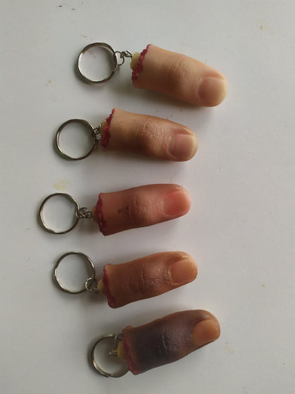 SEVERED FINGER KEYCHAIN