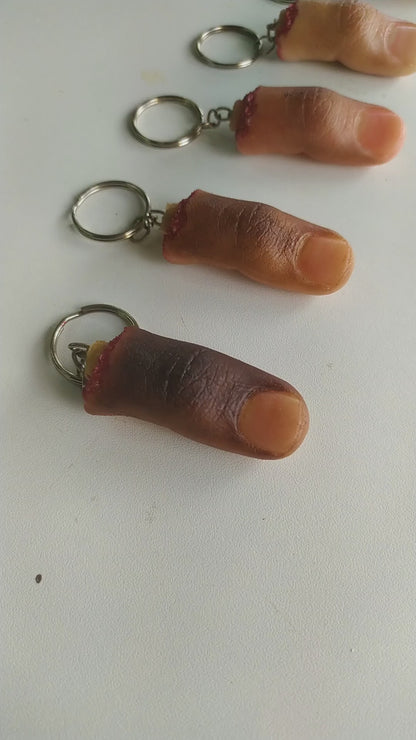 SEVERED FINGER KEYCHAIN